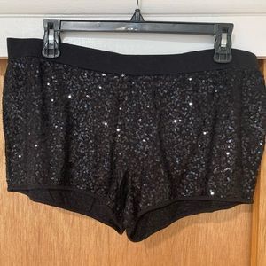 Black glitzy booty shorts! Perfect for summer or night out on the town